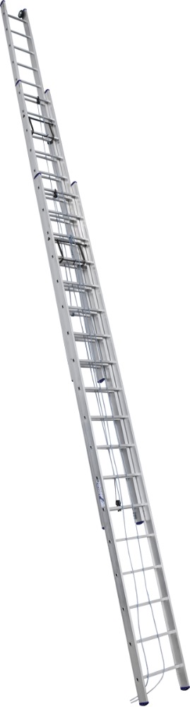 Лестница трехсекционная выдвижная с тросом Alumet Ал 3319 фото 1