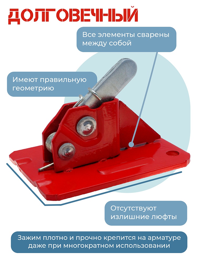 Пружинный зажим для опалубки Промышленник PROM усиленный упаковка 50 шт. фото 3