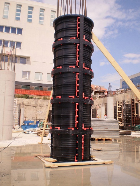 Пластиковая опалубка колонн GEOTUB Geoplast колонна круглая 3,0 м, диаметр 800 мм фото 7