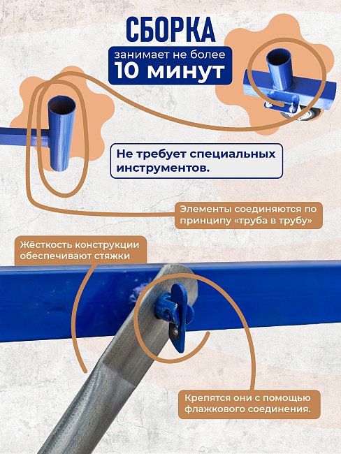 Вышка-тура ВСП Промышленник 1.6х2.0, 5.2 м фото 6