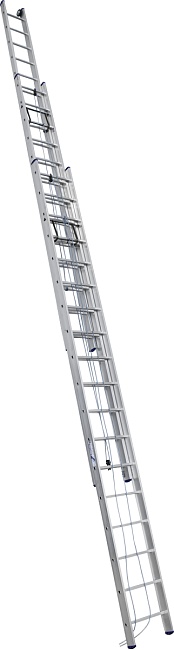 Лестница трехсекционная выдвижная с тросом Alumet Ал 3313 фото 1