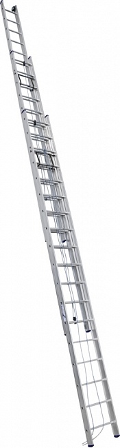 Лестница трехсекционная выдвижная с тросом Alumet Ал 3323 фото 1
