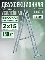 Лестница двухсекционная Ал 6215 Купить Лестница двухсекционная Ал 6215