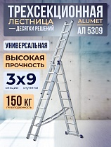 Лестница трехсекционная Ал 5309 Купить Лестница трехсекционная Ал 5309
